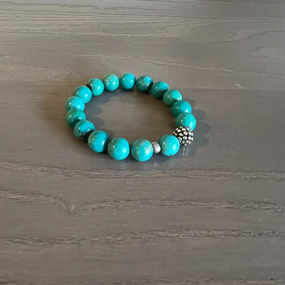 Lagos turquoise stretch bead bracelet